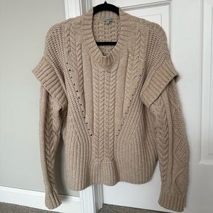 Jamison cable knit oatmeal sweater - size M